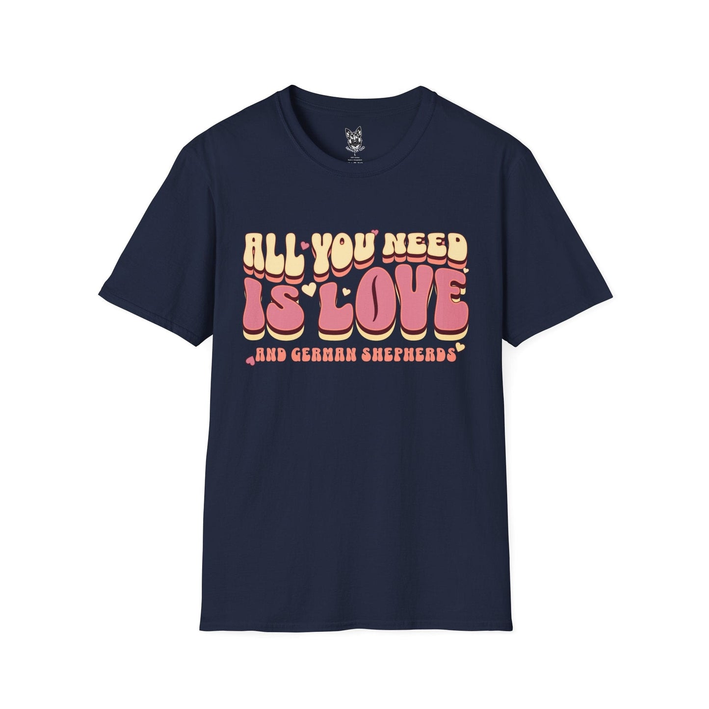 T-Shirt Navy / S All You Need Is Love – Wholesome German Shepherd T-Shirt (UK)