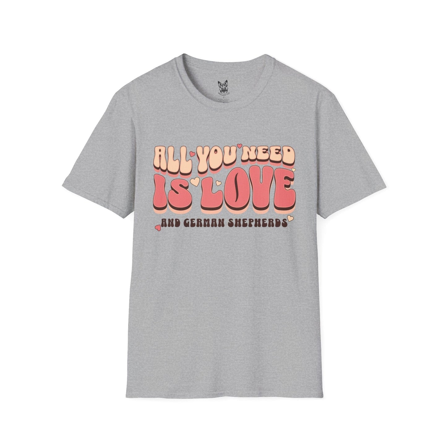 T-Shirt Sport Grey / S All You Need Is Love – Wholesome German Shepherd T-Shirt (UK)