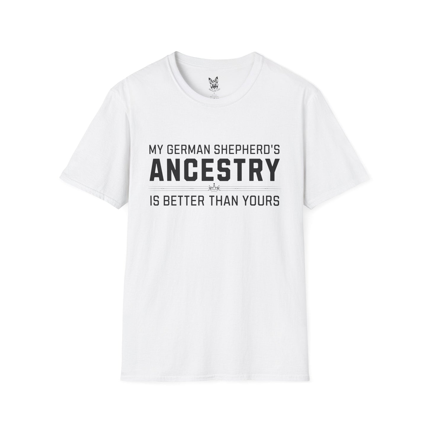 T-Shirt White / S Ancestry Flex – Sassy German Shepherd T-Shirt (UK)