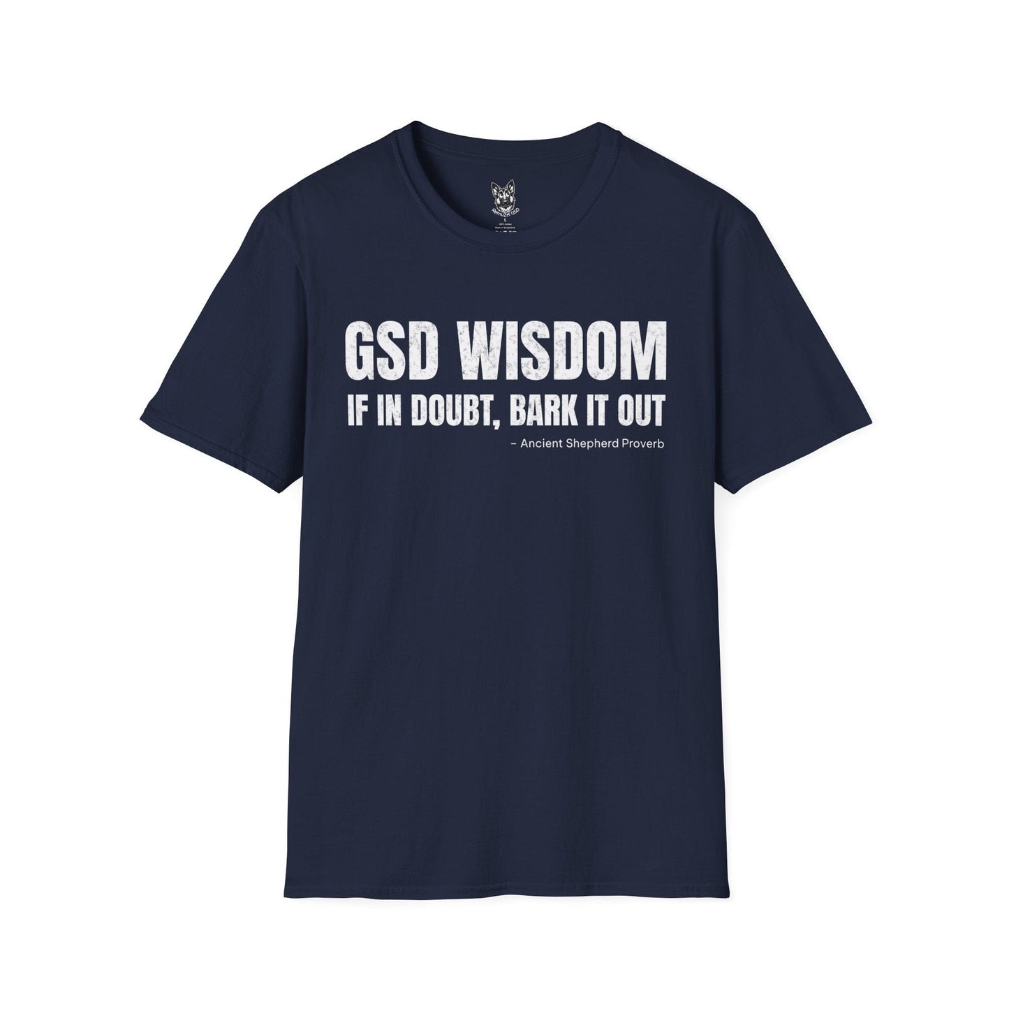 T-Shirt Navy / S Bark It Out – Funny German Shepherd T-Shirt (UK)