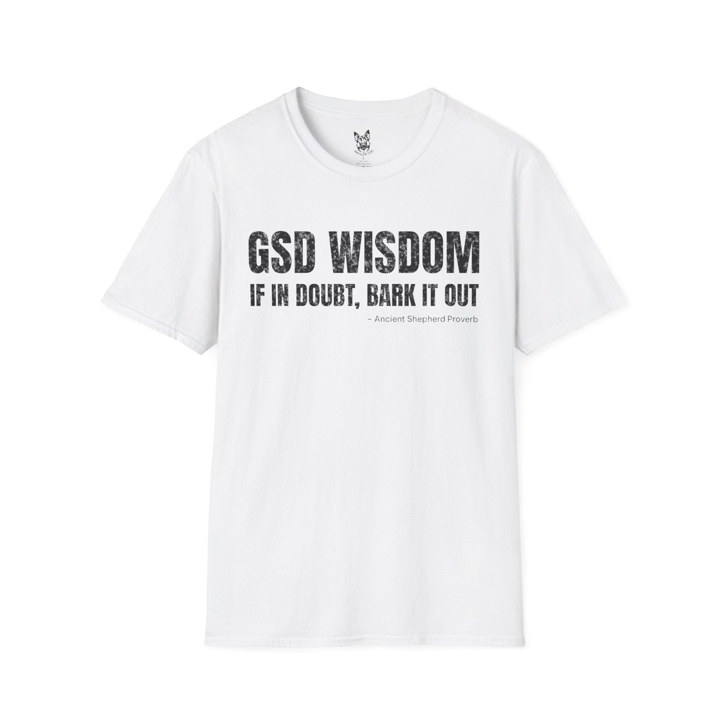 T-Shirt White / S Bark It Out – Funny German Shepherd T-Shirt (UK)