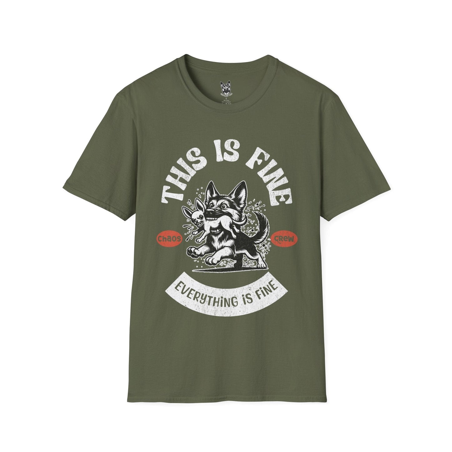 T-Shirt Military Green / S Chaos Crew – Funny German Shepherd T-Shirt (UK)