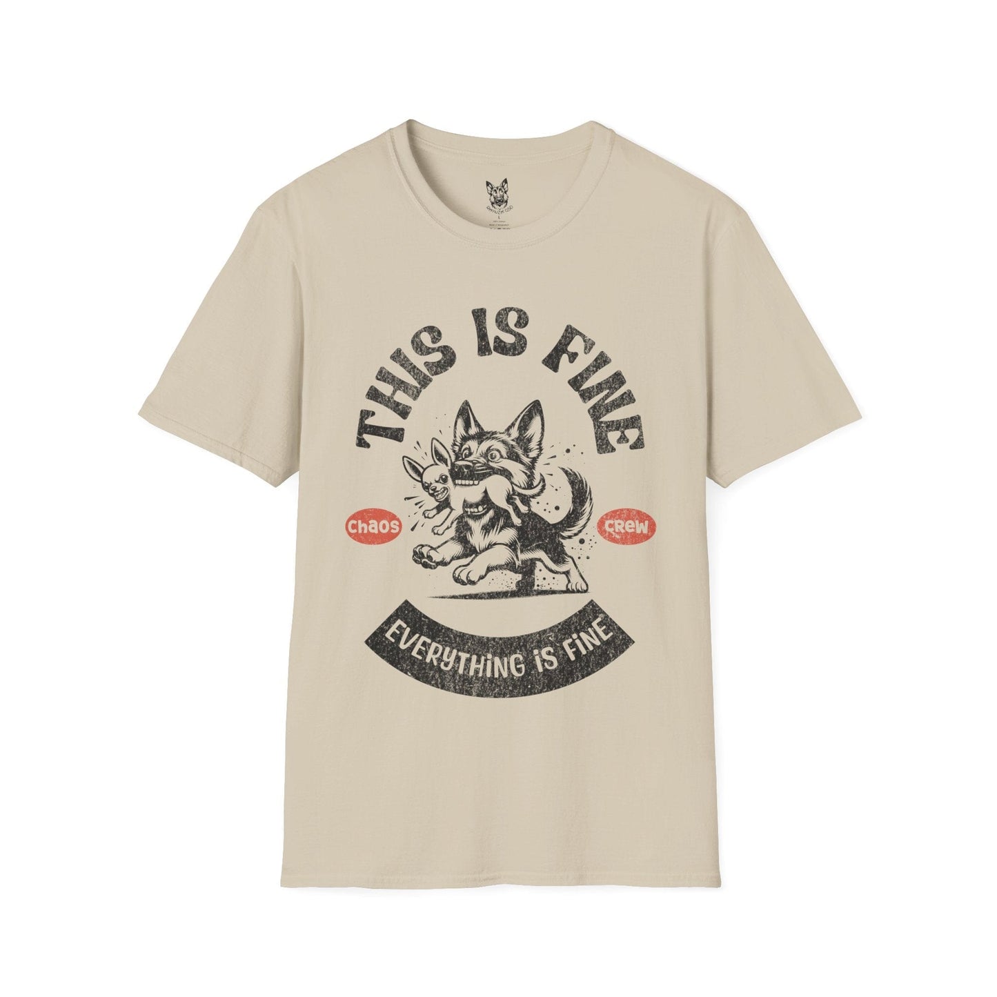 T-Shirt Sand / S Chaos Crew – Funny German Shepherd T-Shirt (UK)