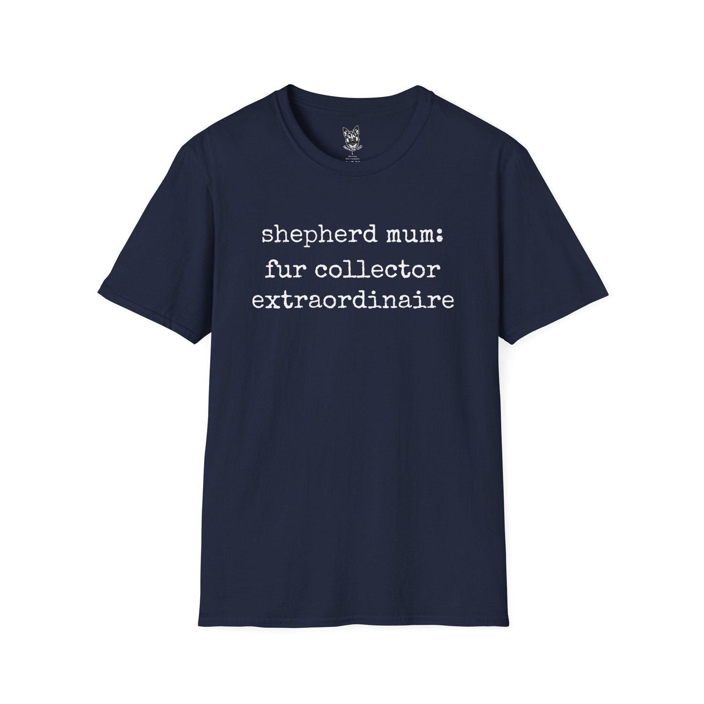 T-Shirt Navy / S Chief Fur Magnet – Funny German Shepherd T-Shirt (UK)