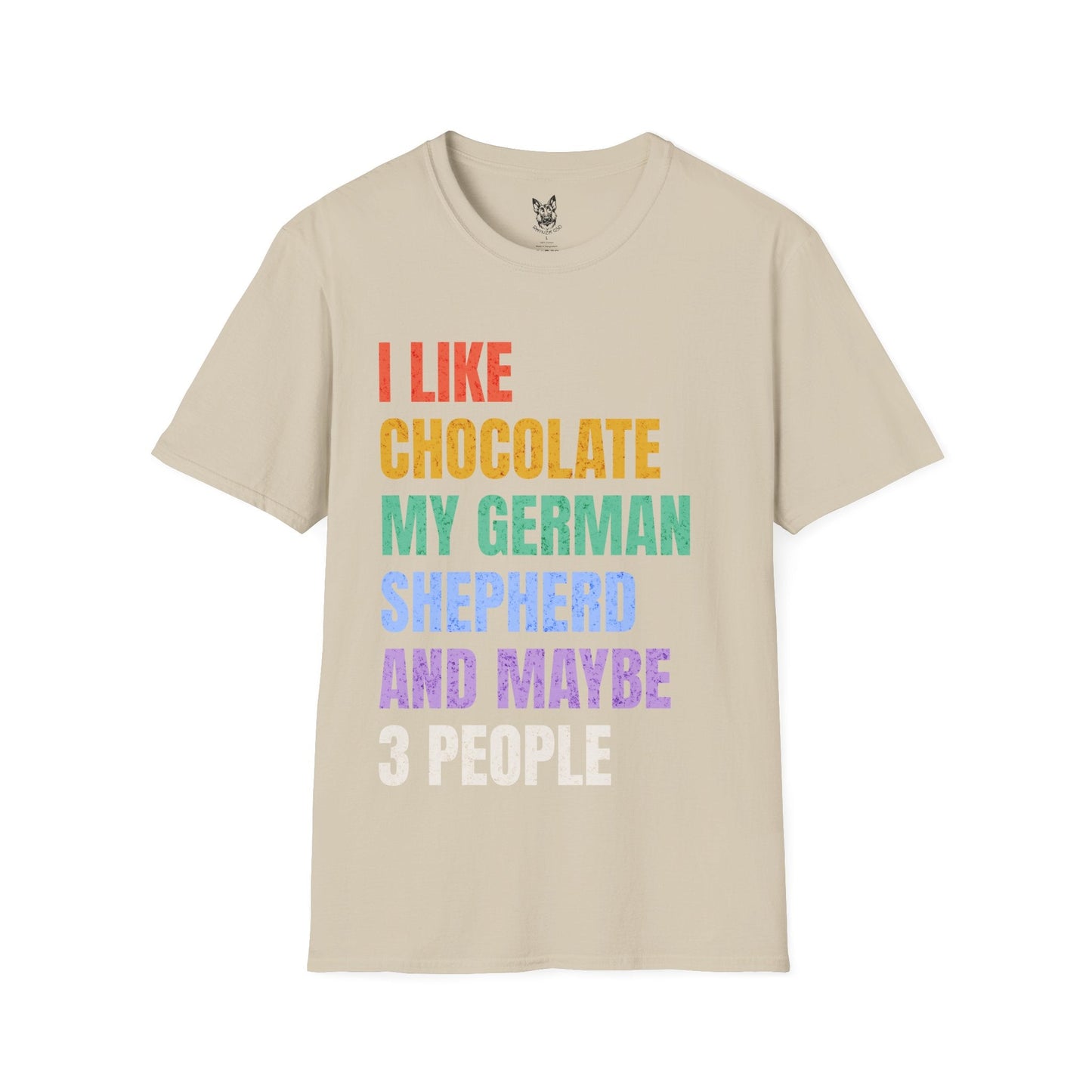 T-Shirt Sand / S Chocolate & Shepherds – Funny German Shepherd T-Shirt (UK)