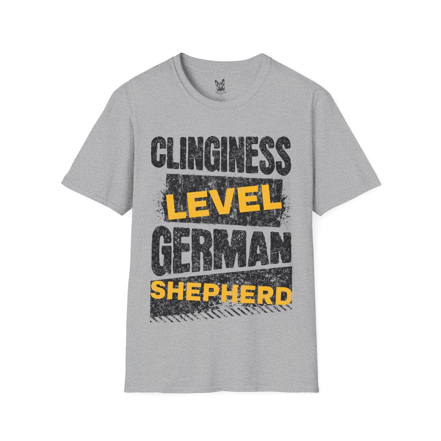 T-Shirt Sport Grey / S Clinginess Level: Velcro – Relatable German Shepherd T-Shirt (UK)