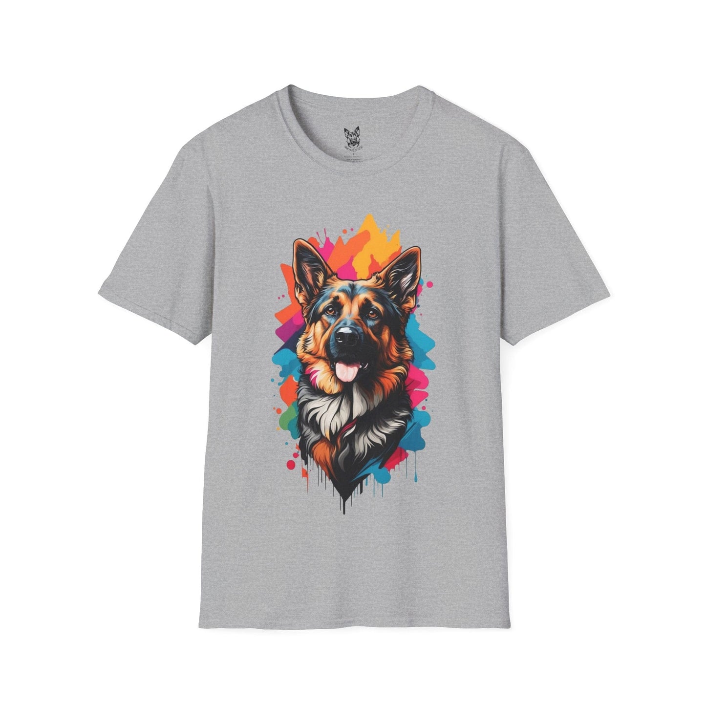 T-Shirt Sport Grey / S Colour Splash Icon – Pop Art German Shepherd T-Shirt (UK)