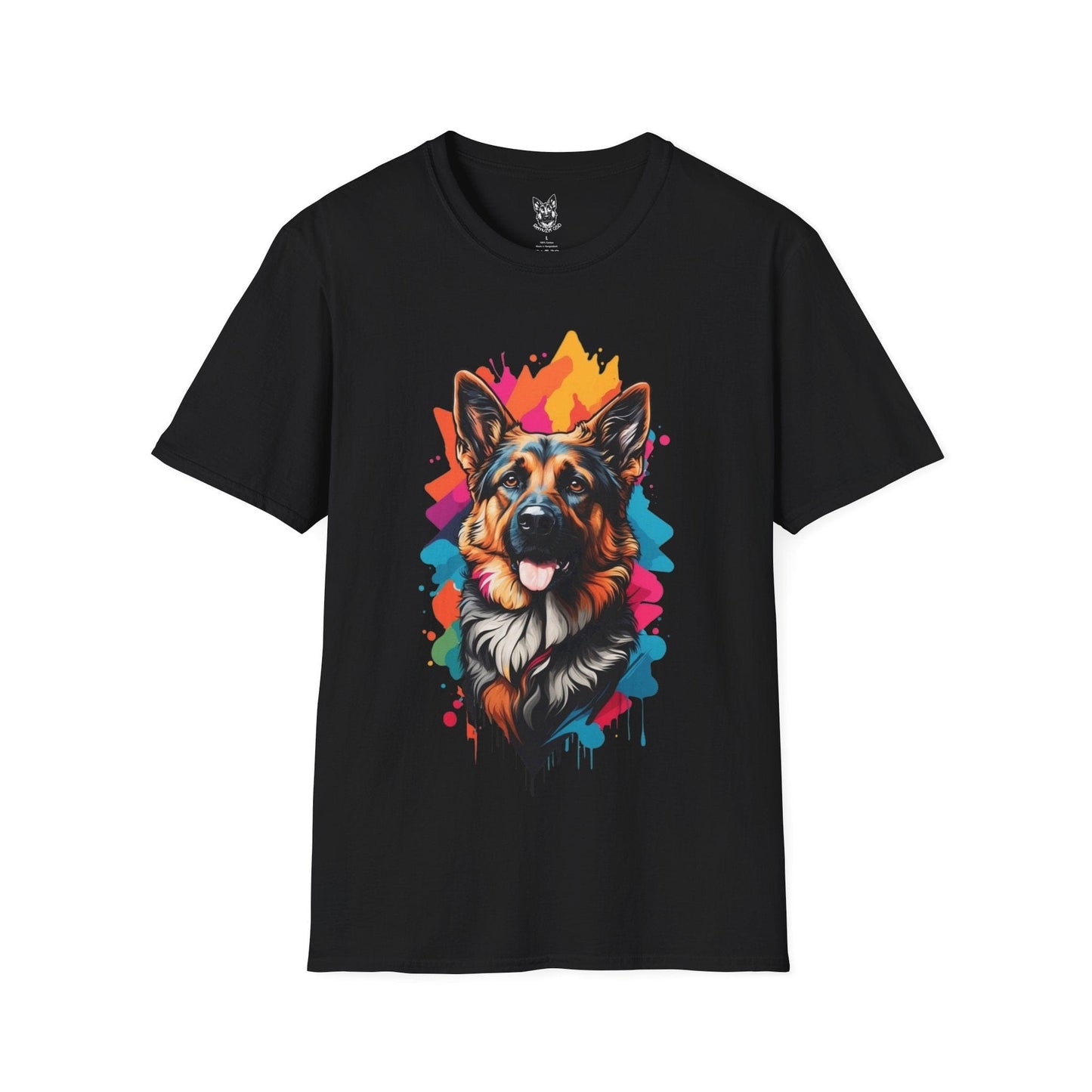 T-Shirt Black / S Colour Splash Icon – Pop Art German Shepherd T-Shirt (UK)