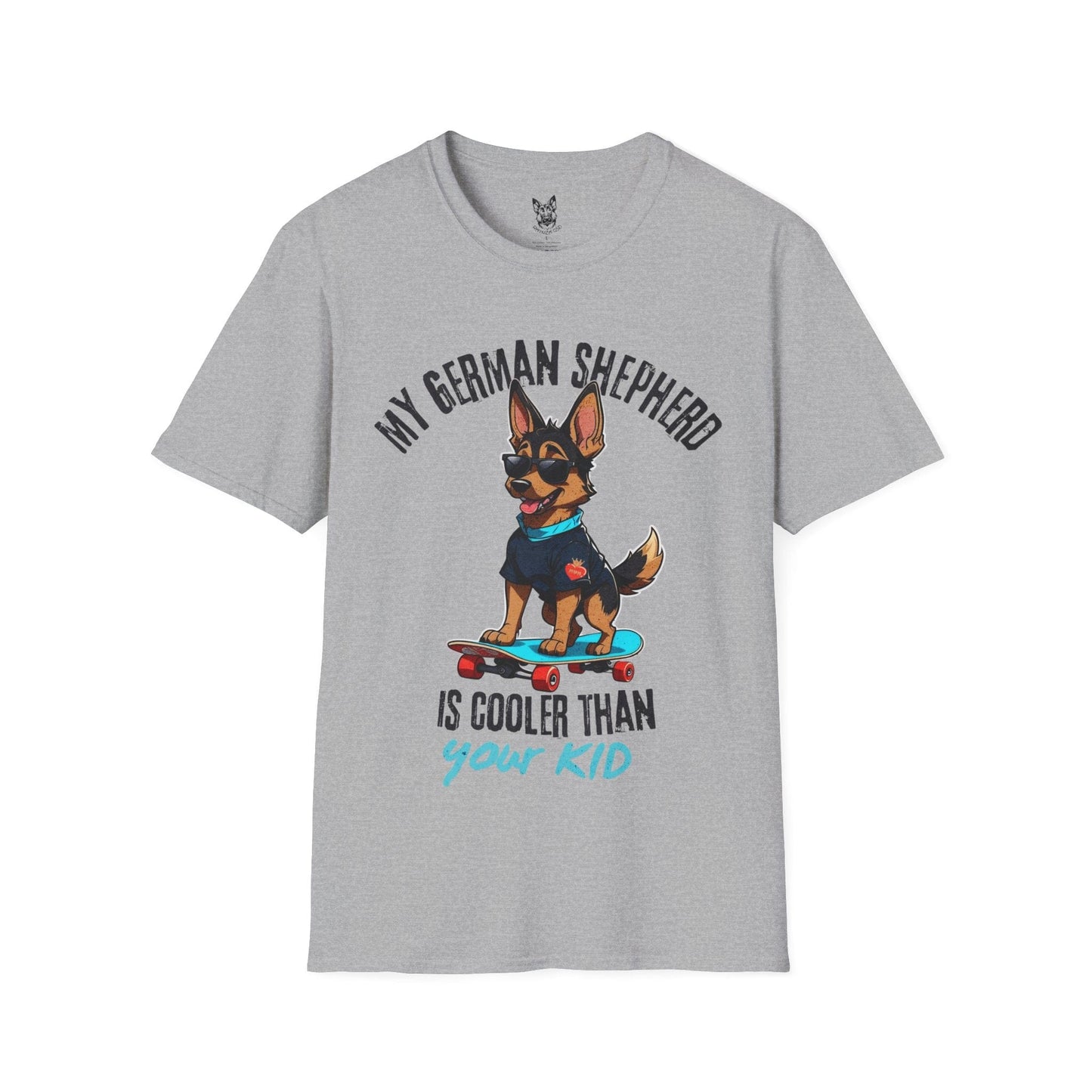 T-Shirt Sport Grey / S Cooler Than Your Kid – Chill German Shepherd T-Shirt (UK)