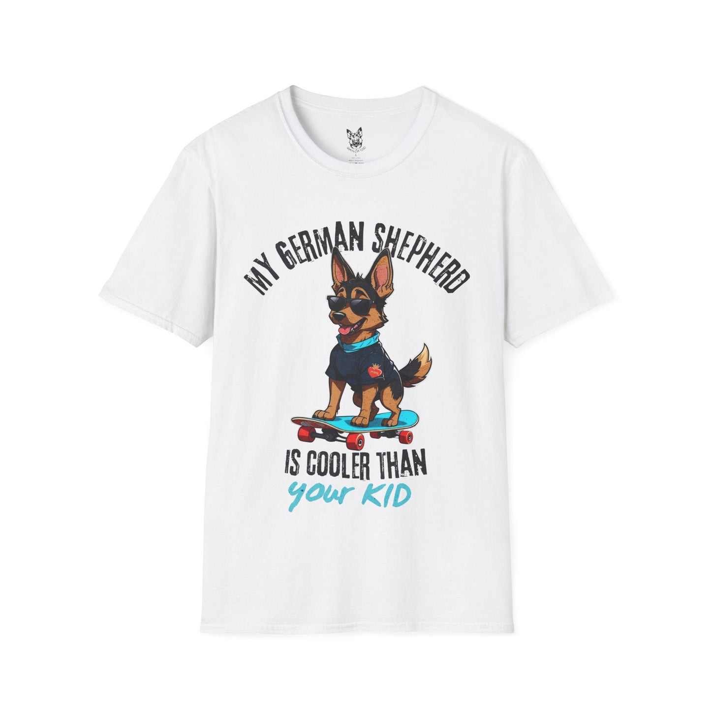 T-Shirt White / S Cooler Than Your Kid – Chill German Shepherd T-Shirt (UK)