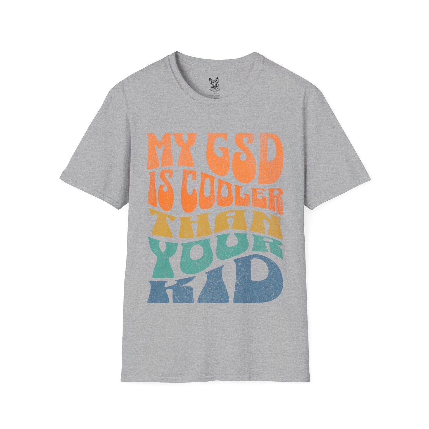 T-Shirt Sport Grey / S Cooler Than Your Kid – Groovy German Shepherd T-Shirt (UK)
