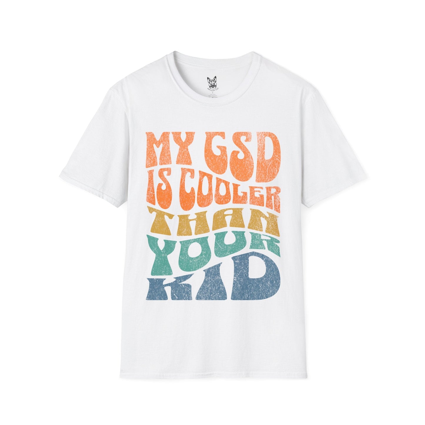 T-Shirt White / S Cooler Than Your Kid – Groovy German Shepherd T-Shirt (UK)
