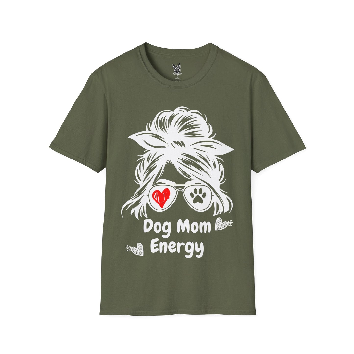 T-Shirt Military Green / S Dog Mum Energy – Sassy German Shepherd T-Shirt (UK)