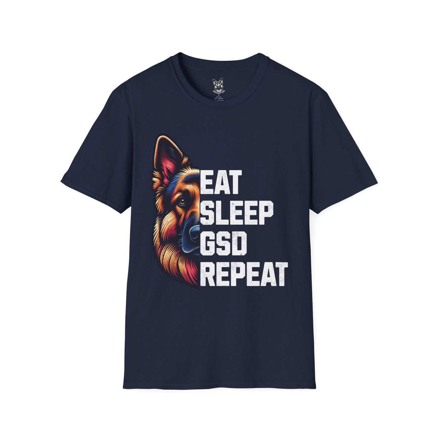 T-Shirt Navy / S Eat. Sleep. GSD. Repeat. – Relatable German Shepherd T-Shirt (UK)