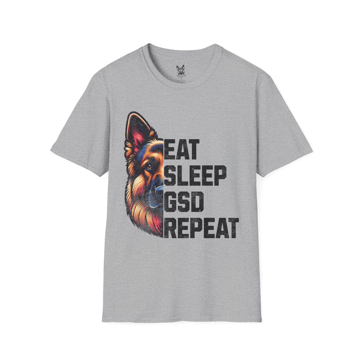 T-Shirt Sport Grey / S Eat. Sleep. GSD. Repeat. – Relatable German Shepherd T-Shirt (UK)