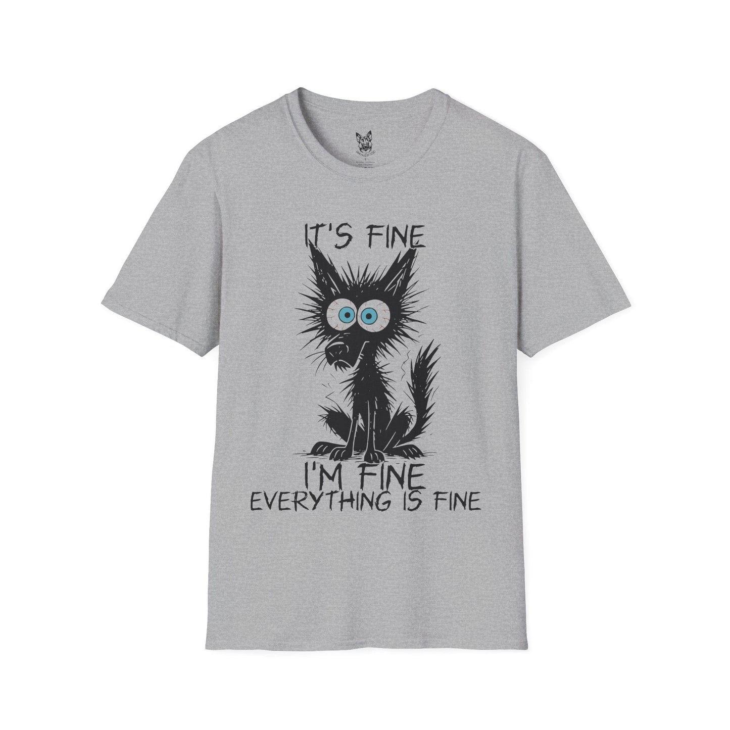 T-Shirt Sport Grey / S Everything Is Fine-ish – Funny German Shepherd T-Shirt (UK)