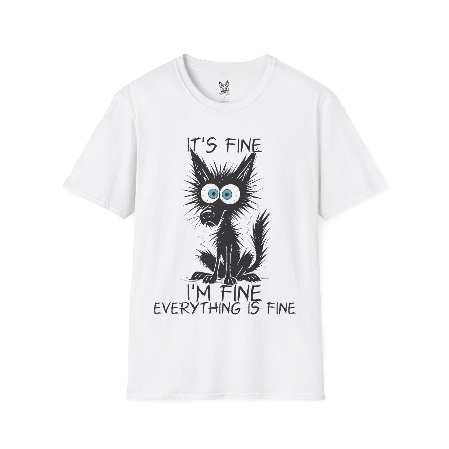 T-Shirt White / S Everything Is Fine-ish – Funny German Shepherd T-Shirt (UK)