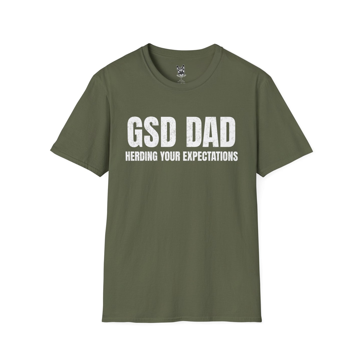 T-Shirt Military Green / S Expectations, Managed – Funny German Shepherd T-Shirt (UK)