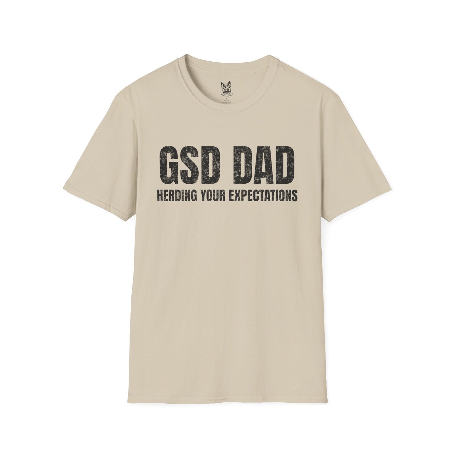 T-Shirt Sand / S Expectations, Managed – Funny German Shepherd T-Shirt (UK)