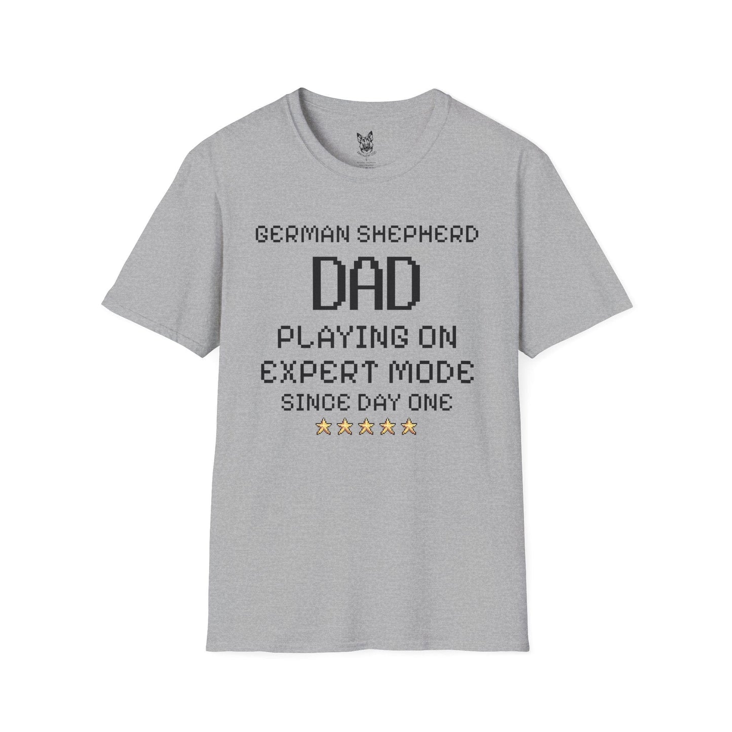 T-Shirt Sport Grey / S Expert Mode Dad – Gamer German Shepherd T-Shirt (UK)