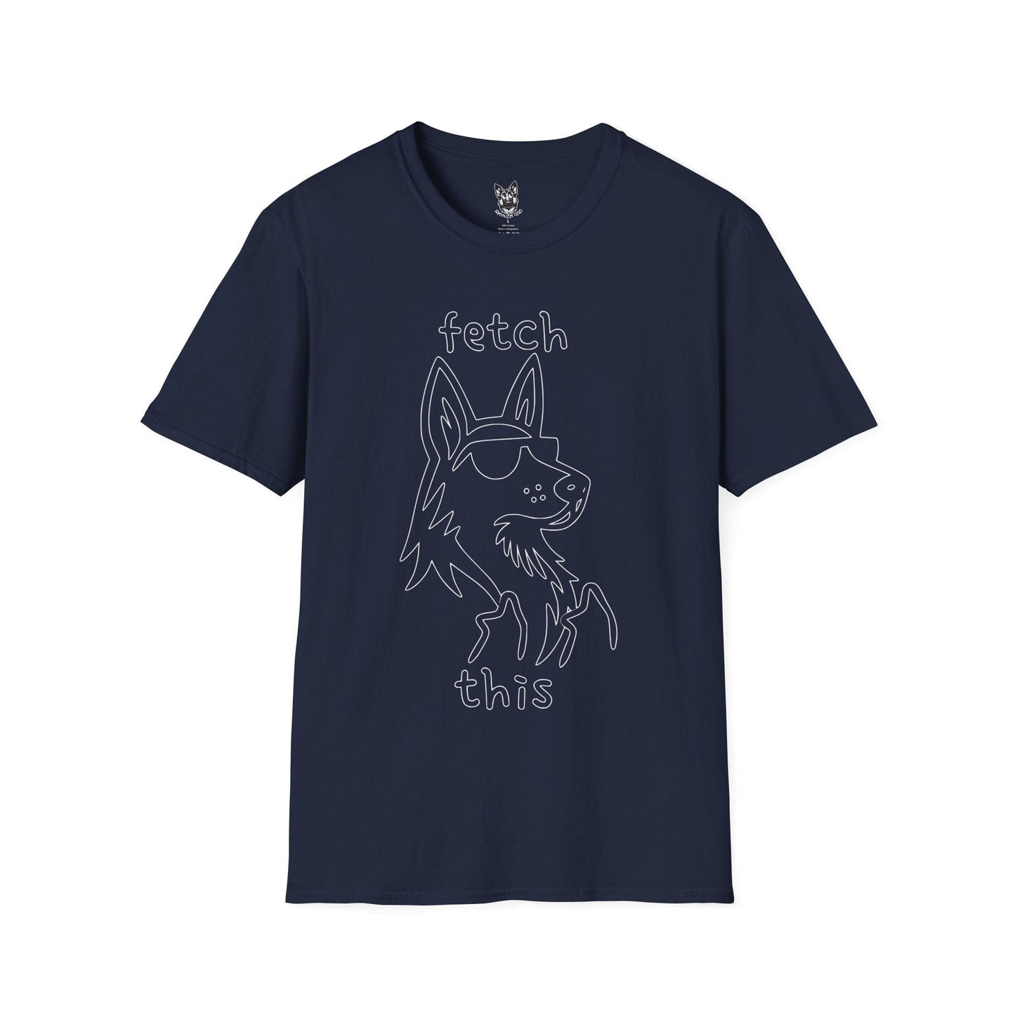 T-Shirt Navy / S fetch this – Sassy German Shepherd T-Shirt (UK)
