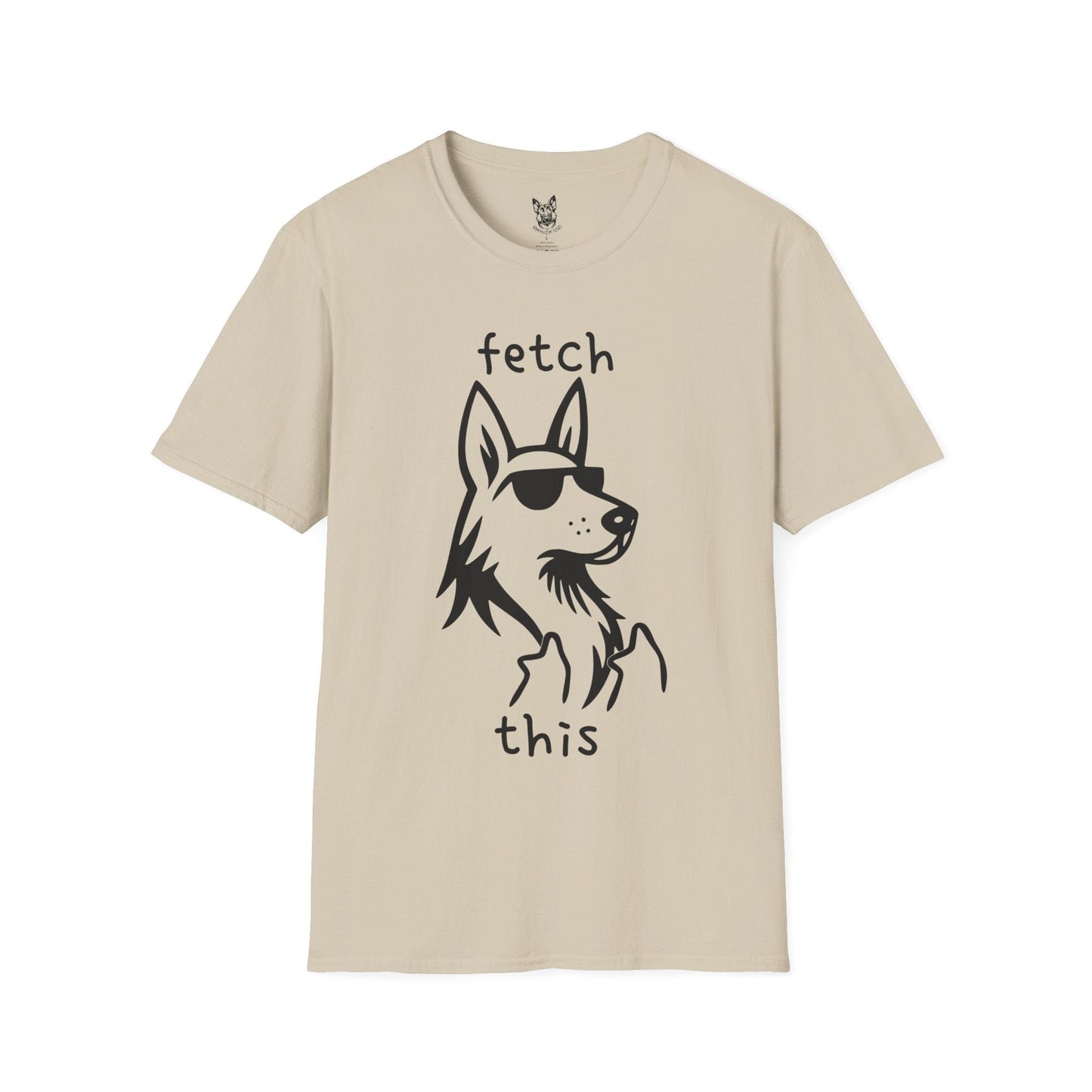 T-Shirt Sand / S fetch this – Sassy German Shepherd T-Shirt (UK)