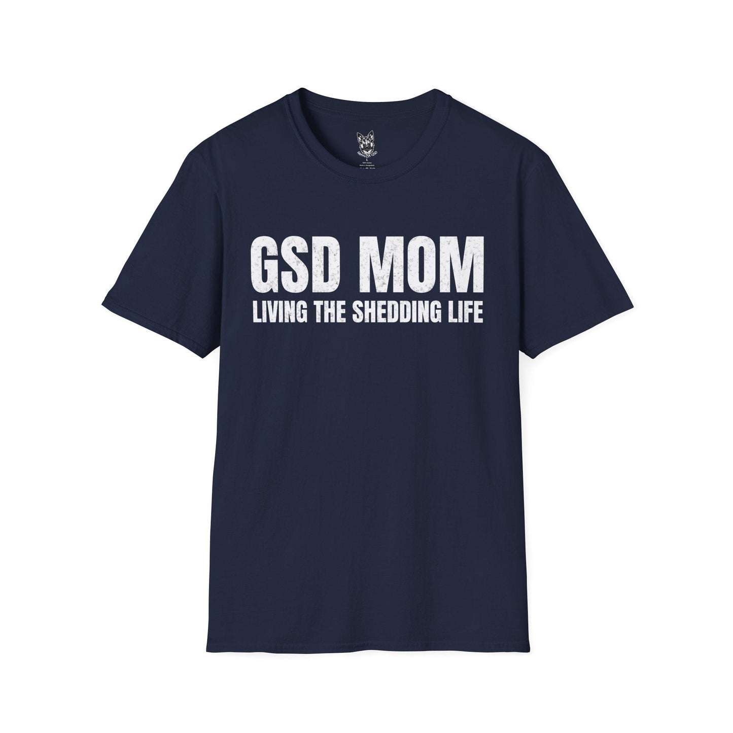 T-Shirt Navy / S Fur Everywhere, Proud GSD Mom – Funny German Shepherd T-Shirt (UK)