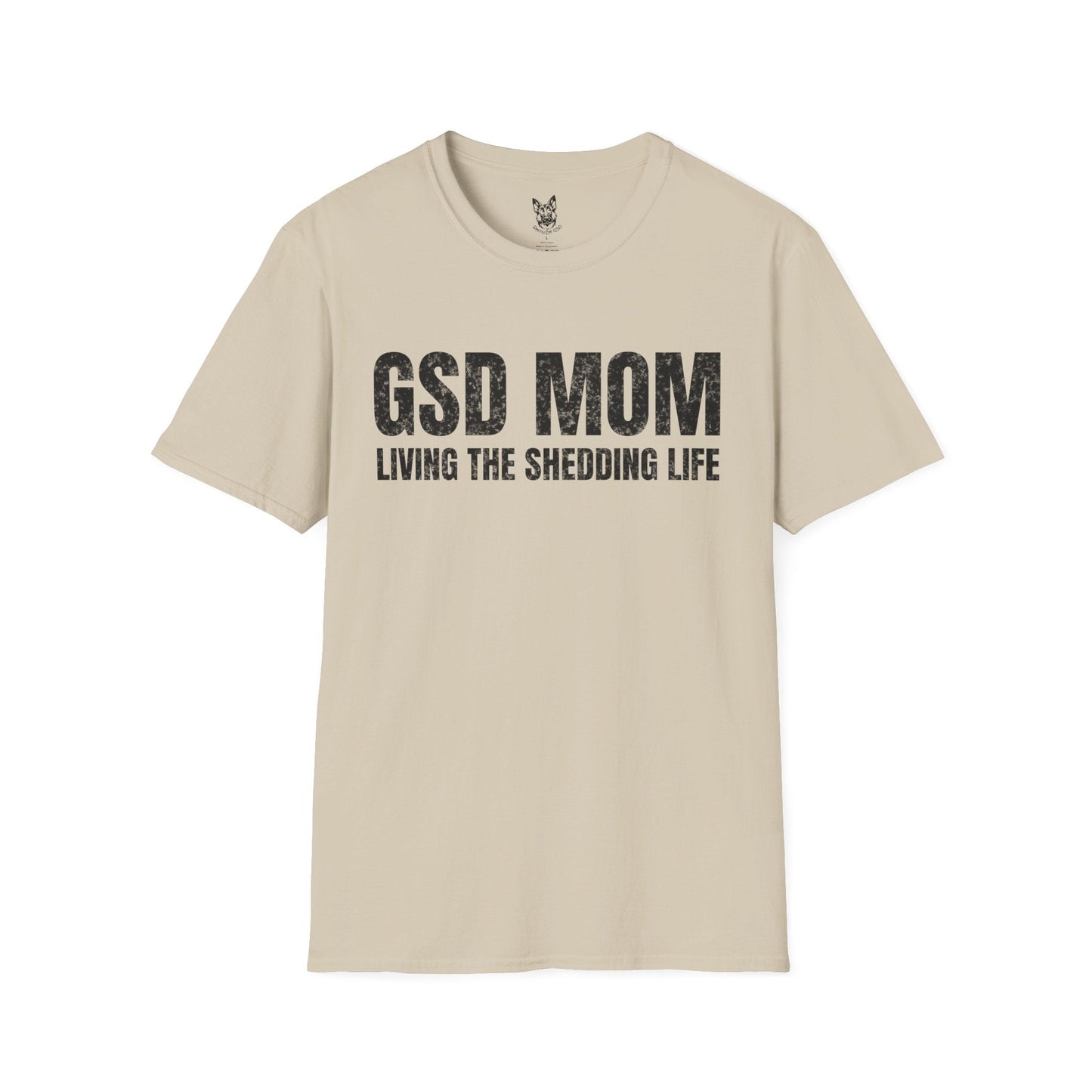 T-Shirt Sand / S Fur Everywhere, Proud GSD Mom – Funny German Shepherd T-Shirt (UK)