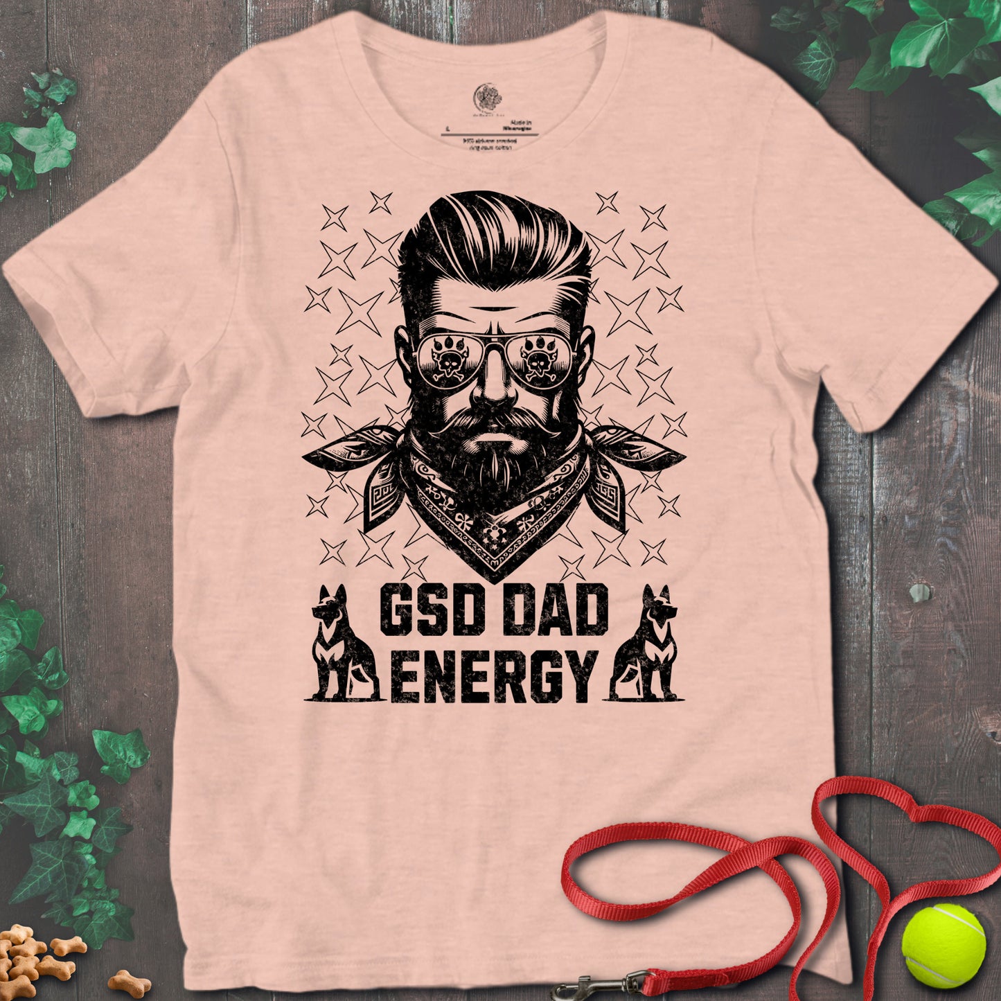 RemuzelGSD T-Shirt Heather Prism Peach / S GSD Dad Energy T-shirt