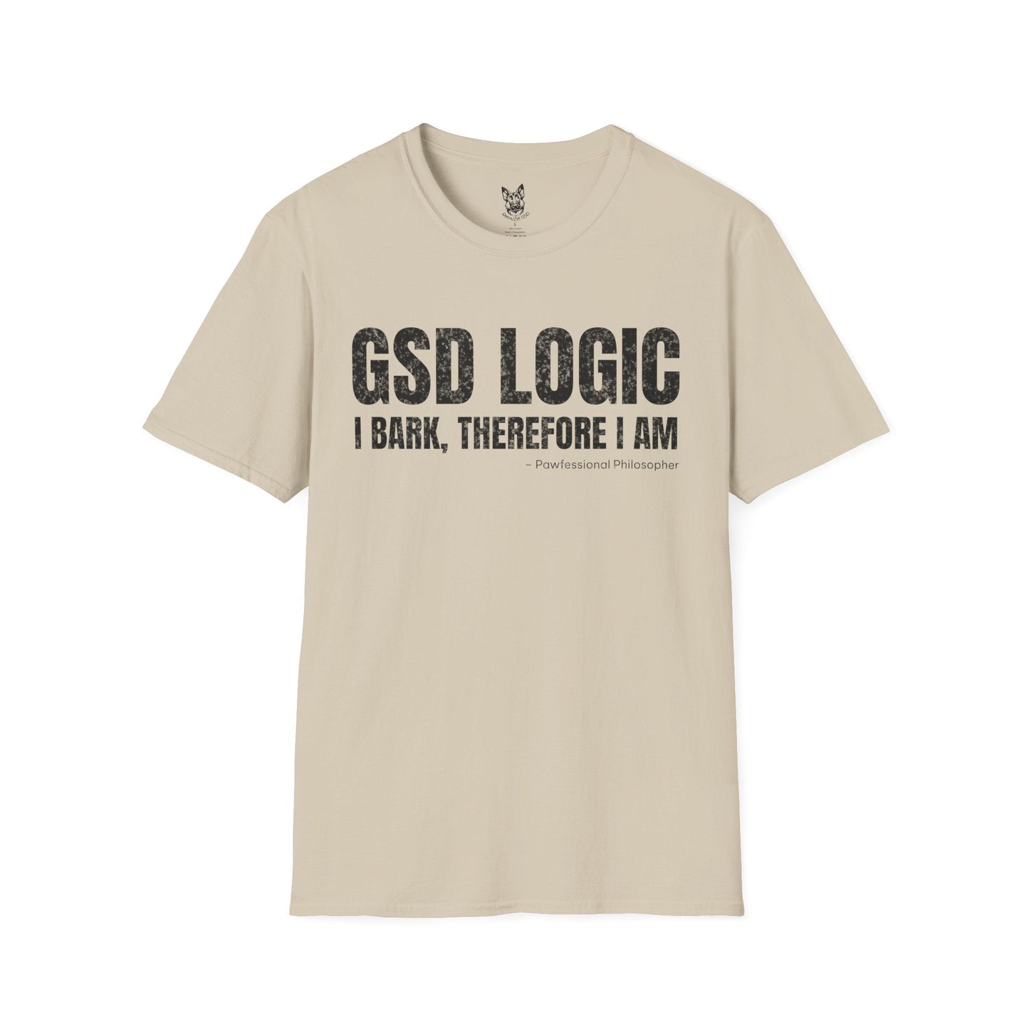 T-Shirt Sand / S GSD Logic – Clever German Shepherd T-Shirt (UK)