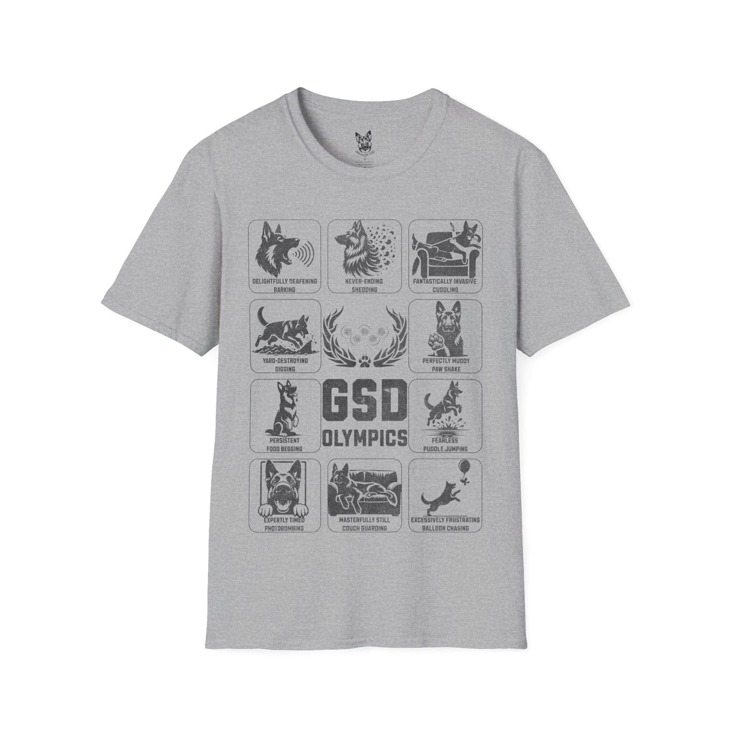 T-Shirt Sport Grey / S GSD Olympics – Sporty German Shepherd T-Shirt (UK)