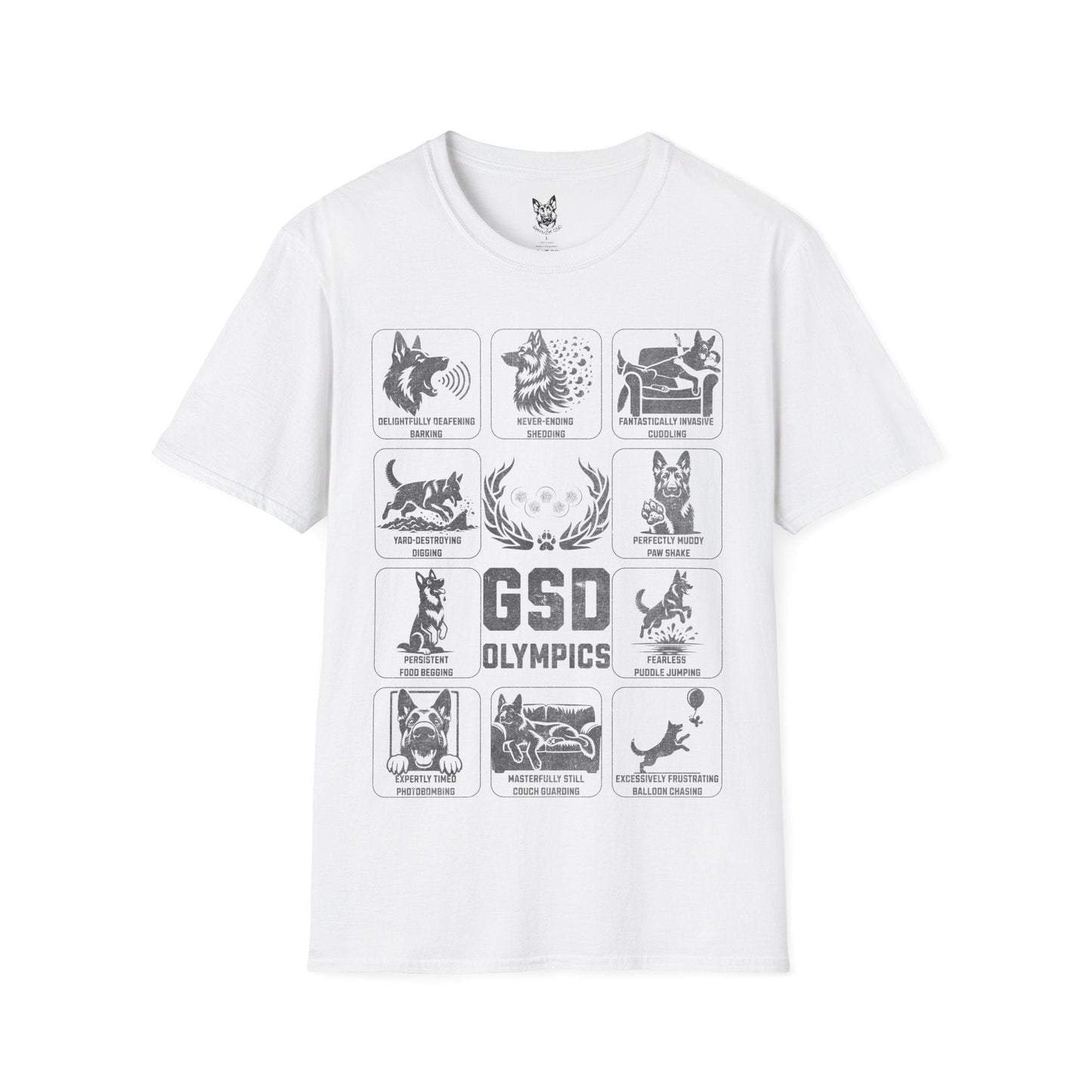 T-Shirt White / S GSD Olympics – Sporty German Shepherd T-Shirt (UK)