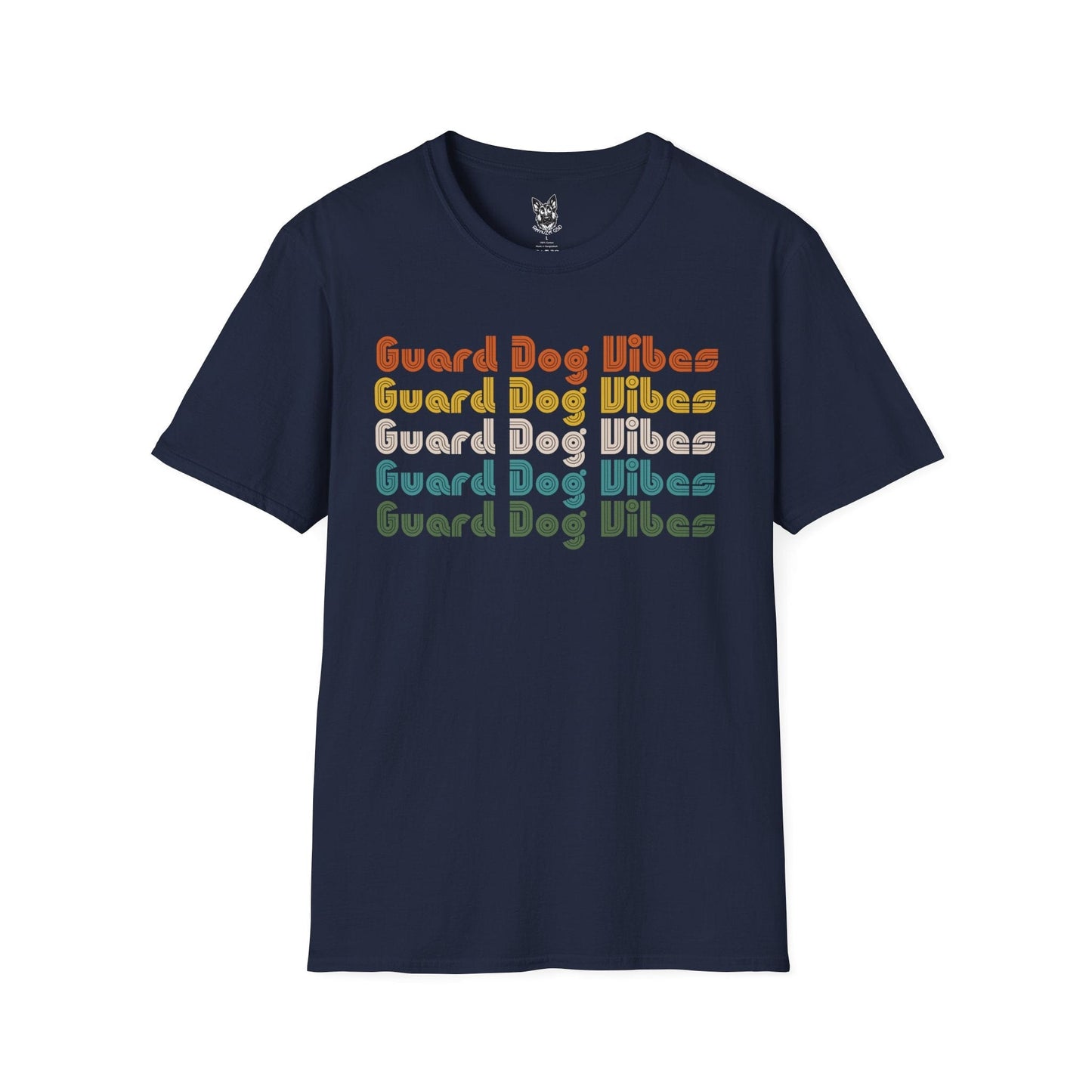 T-Shirt Navy / S Guard Dog Vibes – Bold German Shepherd T-Shirt (UK)