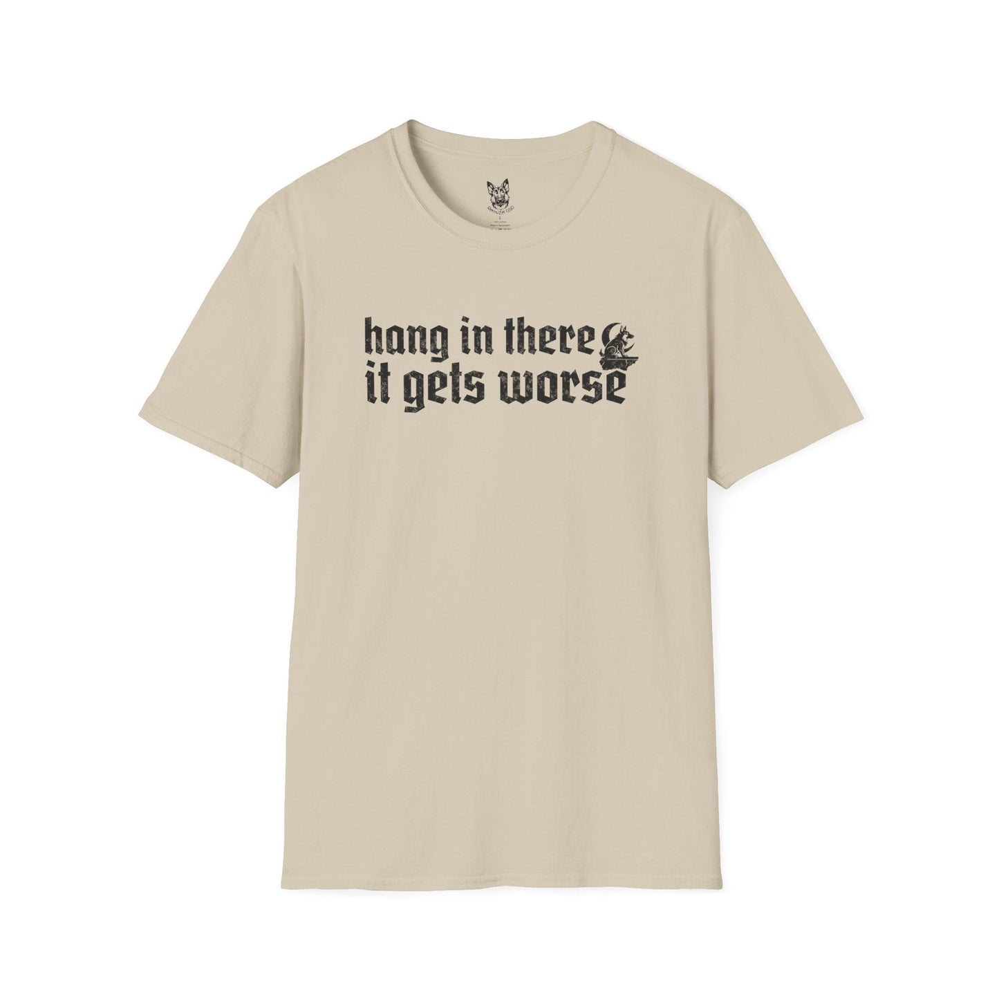 T-Shirt Sand / S hang in there – Funny German Shepherd T-Shirt (UK)