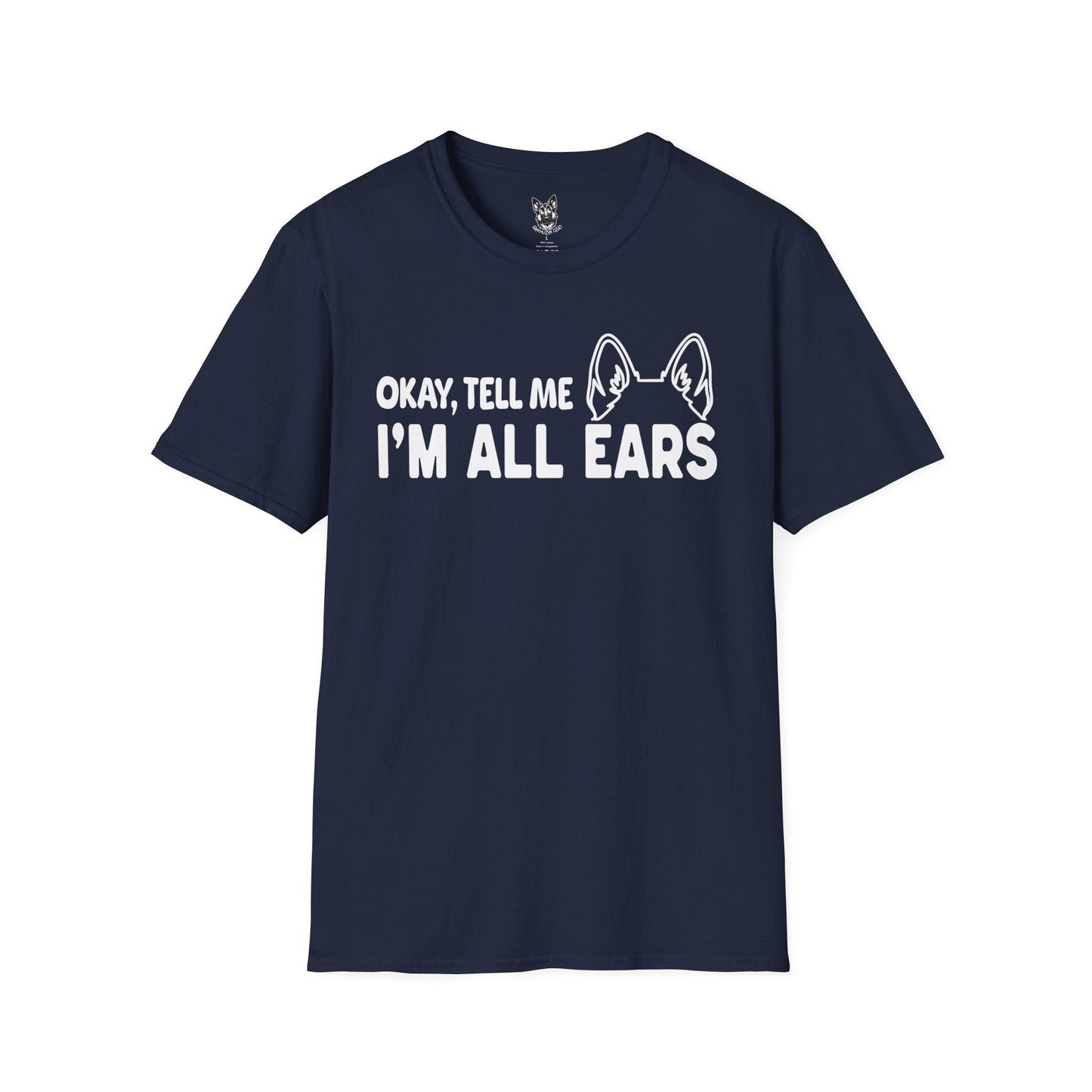 T-Shirt Navy / S I’m All Ears – Funny German Shepherd T-Shirt (UK)