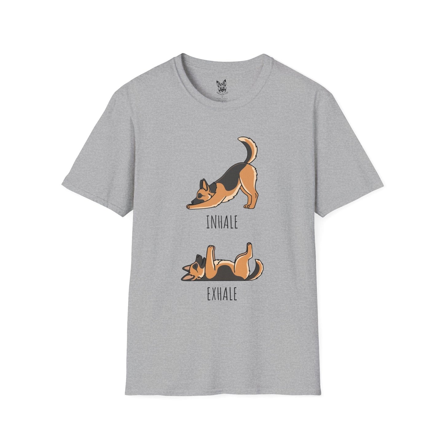 T-Shirt Sport Grey / S Inhale, Exhale – Calm German Shepherd T-Shirt (UK)