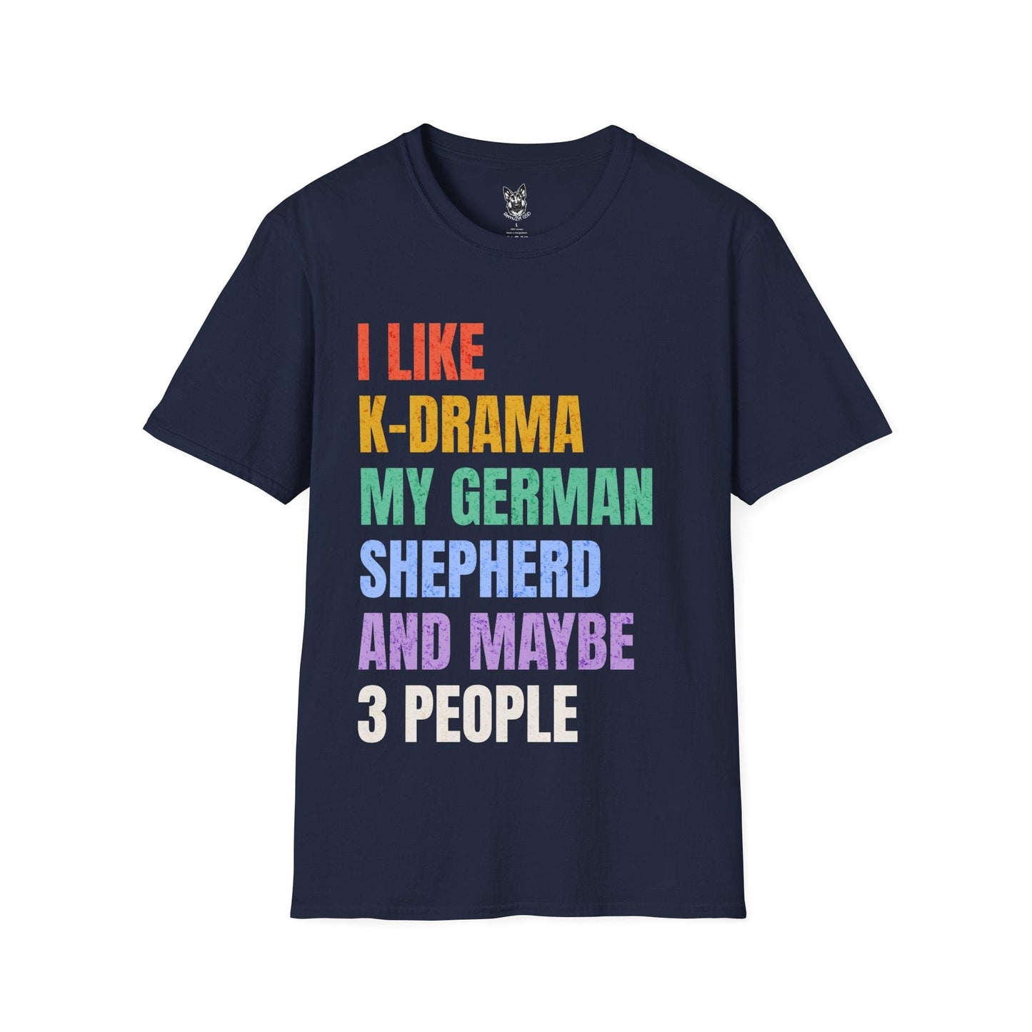 T-Shirt Navy / S K-Drama & Shepherds – Funny German Shepherd T-Shirt (UK)