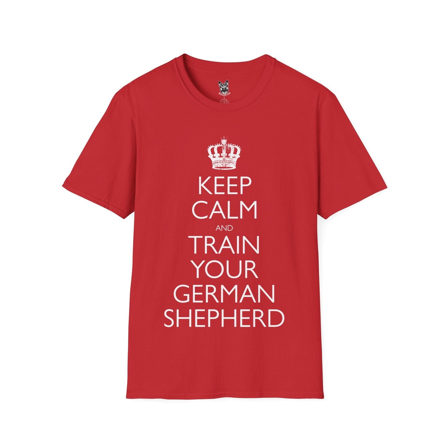 T-Shirt Red / S Keep Calm and Train – Proud German Shepherd T-Shirt (UK)