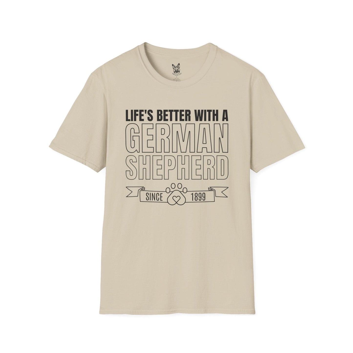 T-Shirt Sand / S Life’s Better With One – Proud German Shepherd T-Shirt (UK)