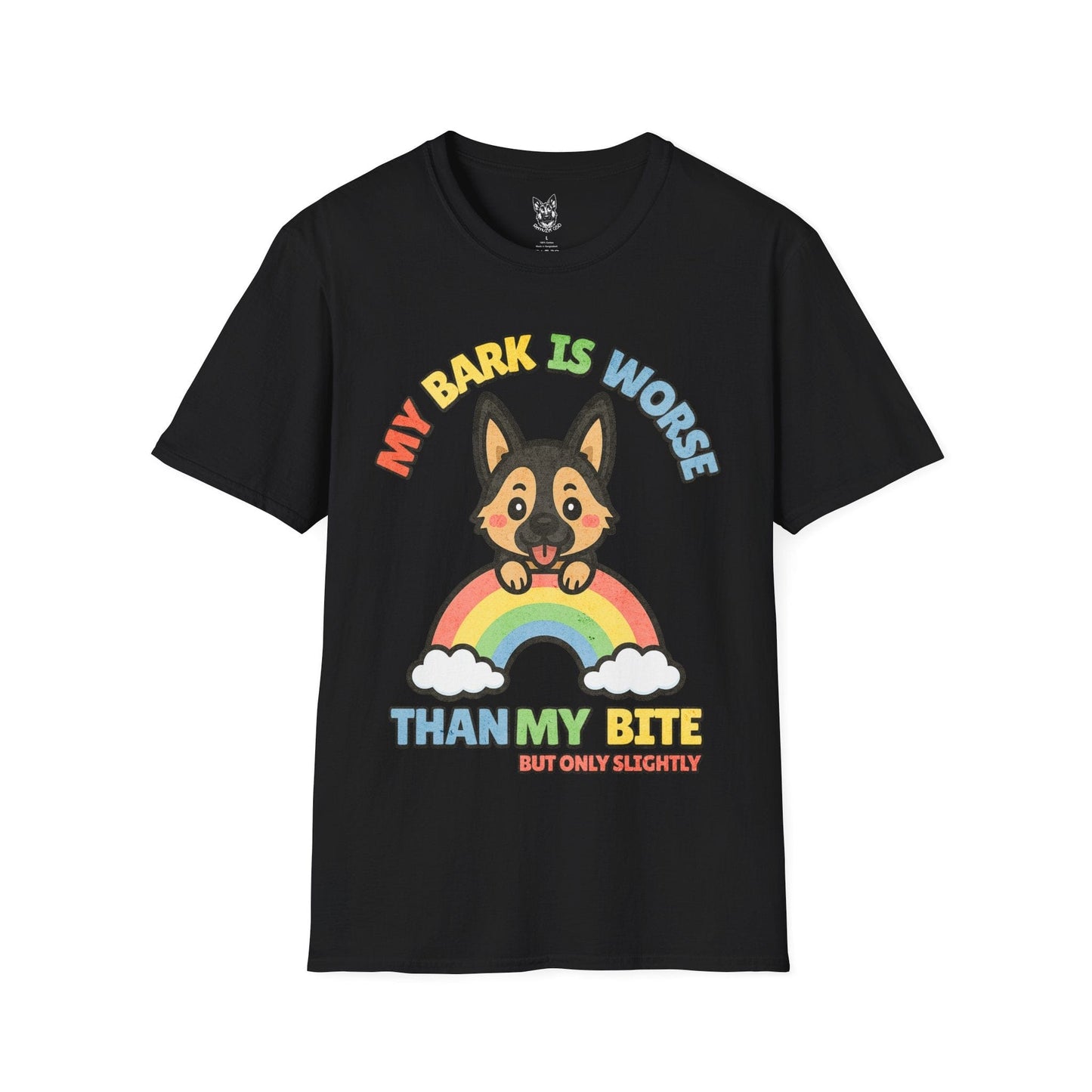 T-Shirt Black / S My Bark Is Worse – Cheeky German Shepherd T-Shirt (UK)