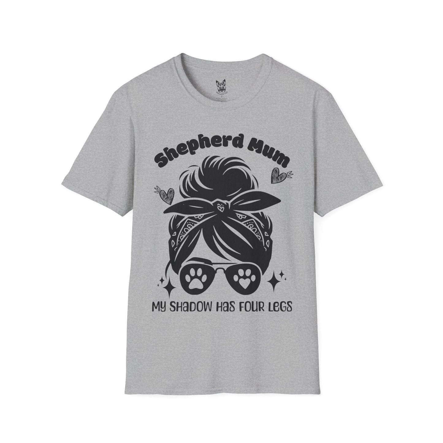 T-Shirt Sport Grey / S My Shadow Has Four Legs – Mum Life German Shepherd T-Shirt (UK)