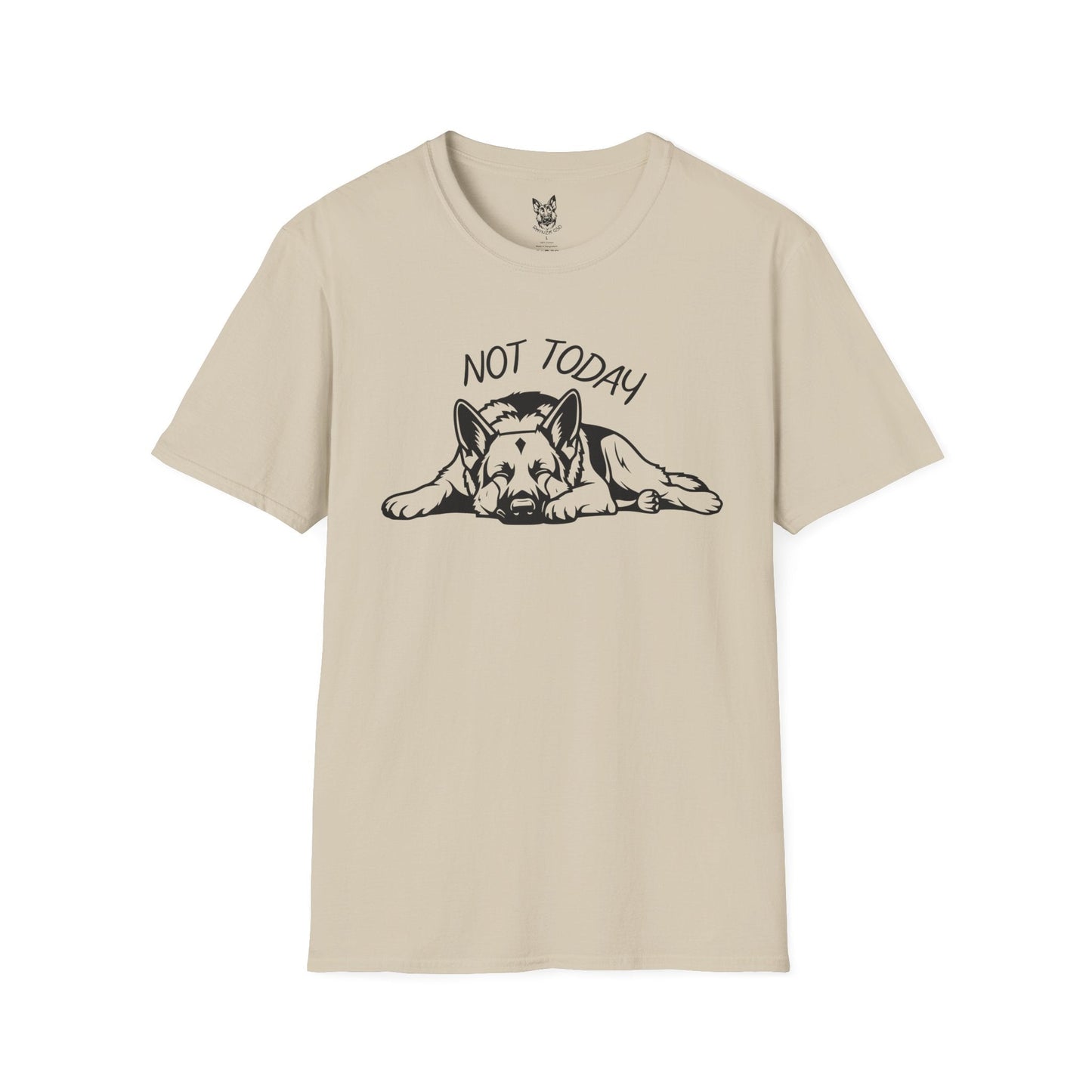 T-Shirt Sand / S Not Today, Hooman – Relatable German Shepherd T-Shirt (UK)