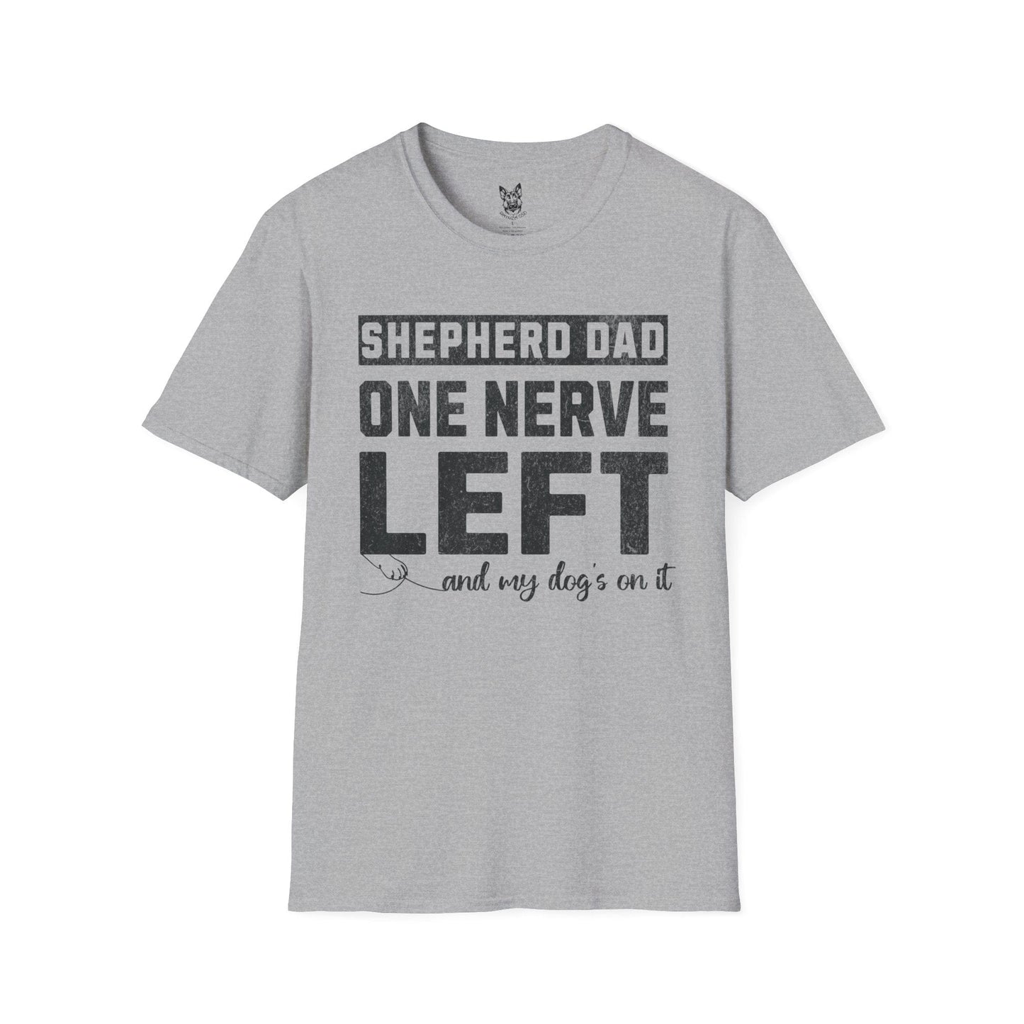 T-Shirt Sport Grey / S One Nerve Left Dad – Relatable German Shepherd T-Shirt (UK)
