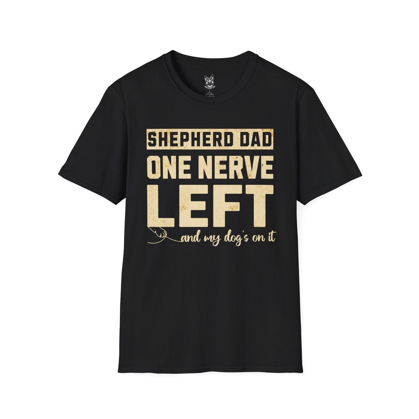 T-Shirt Black / S One Nerve Left Dad – Relatable German Shepherd T-Shirt (UK)