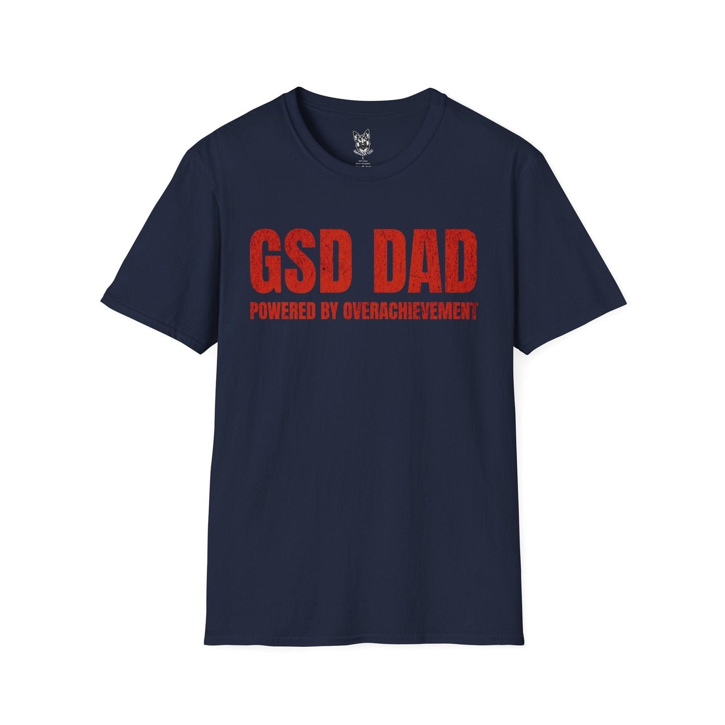 T-Shirt Navy / S Overachievement Mode – Relatable German Shepherd T-Shirt (UK)
