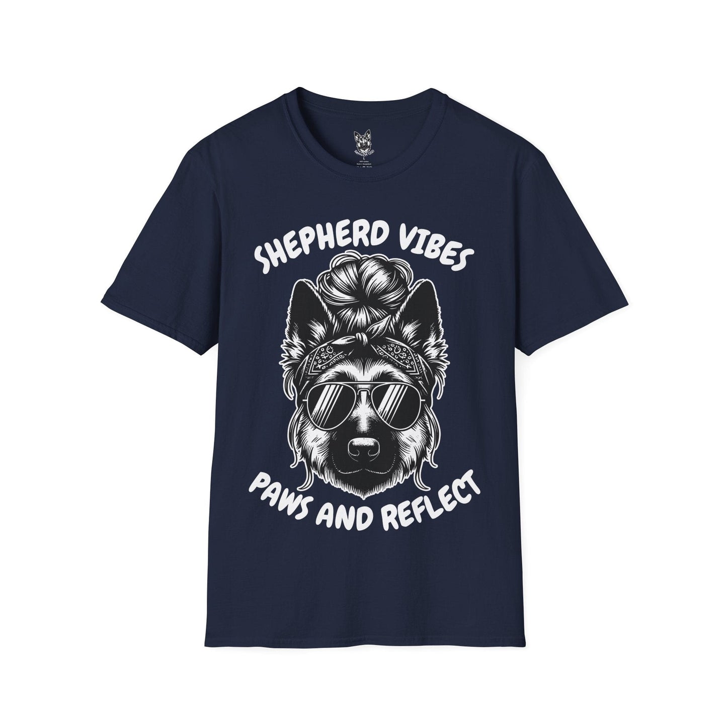 T-Shirt Navy / S Paws & Reflect – Zen German Shepherd T-Shirt (UK)