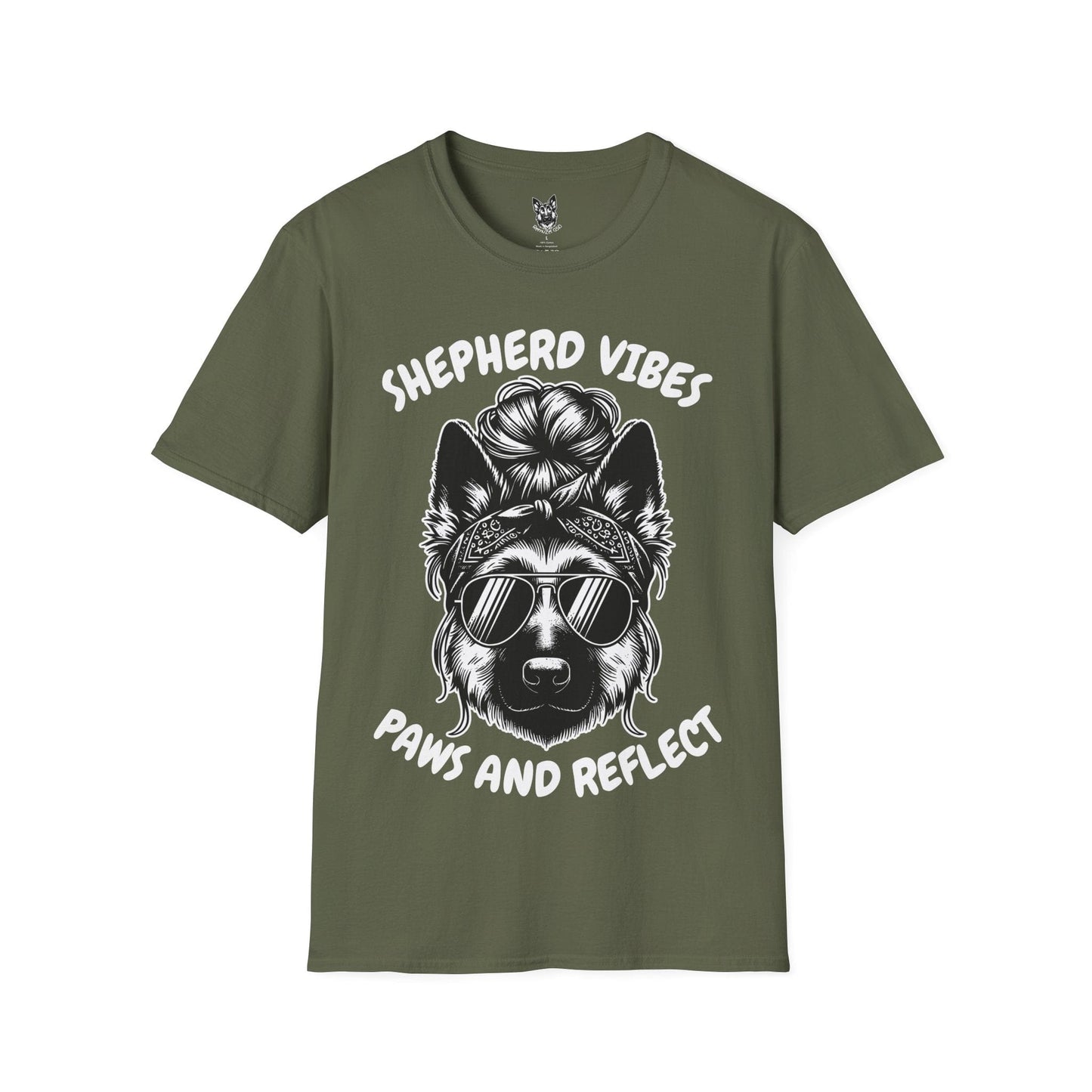 T-Shirt Military Green / S Paws & Reflect – Zen German Shepherd T-Shirt (UK)