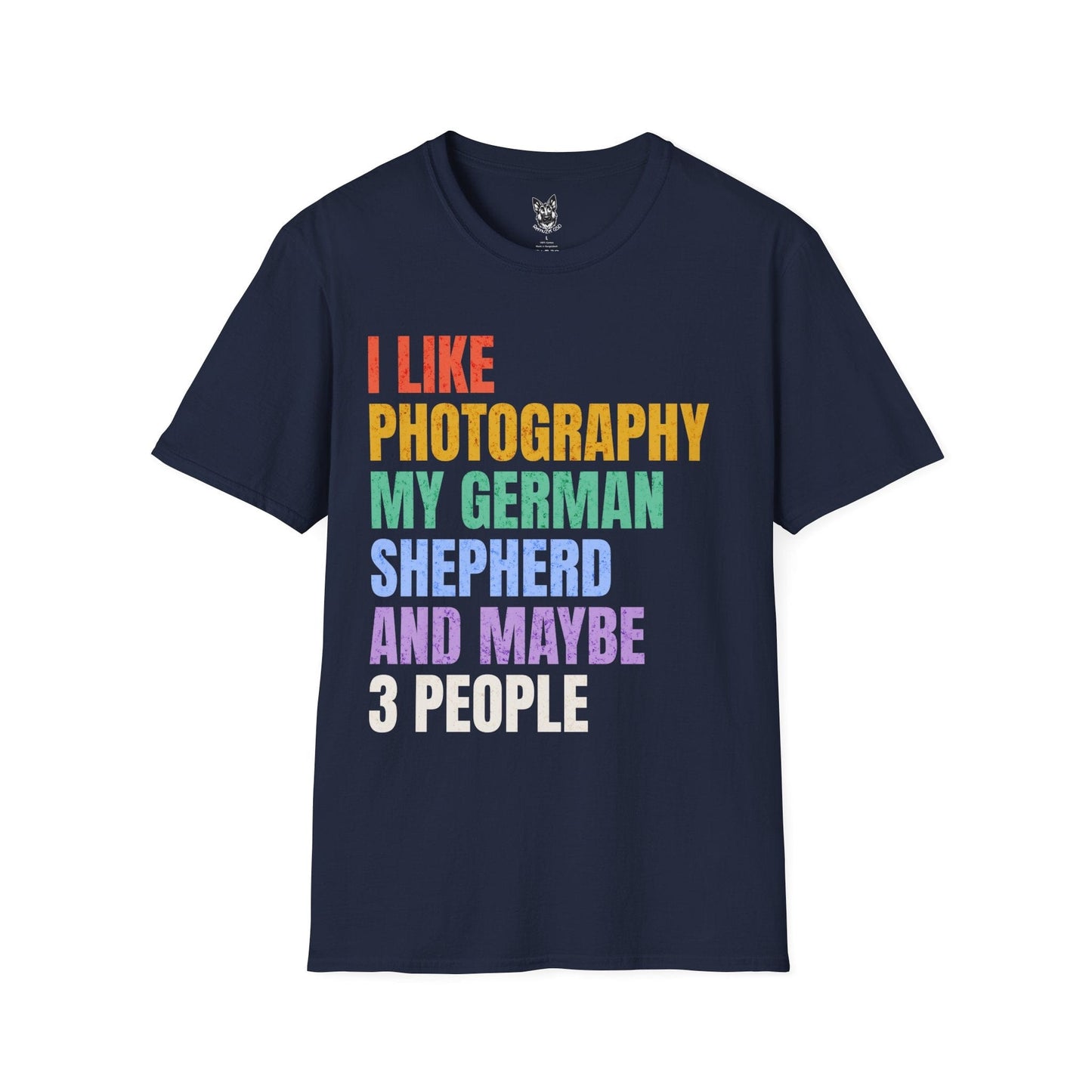 T-Shirt Navy / S Photography & Shepherds – Funny German Shepherd T-Shirt (UK)