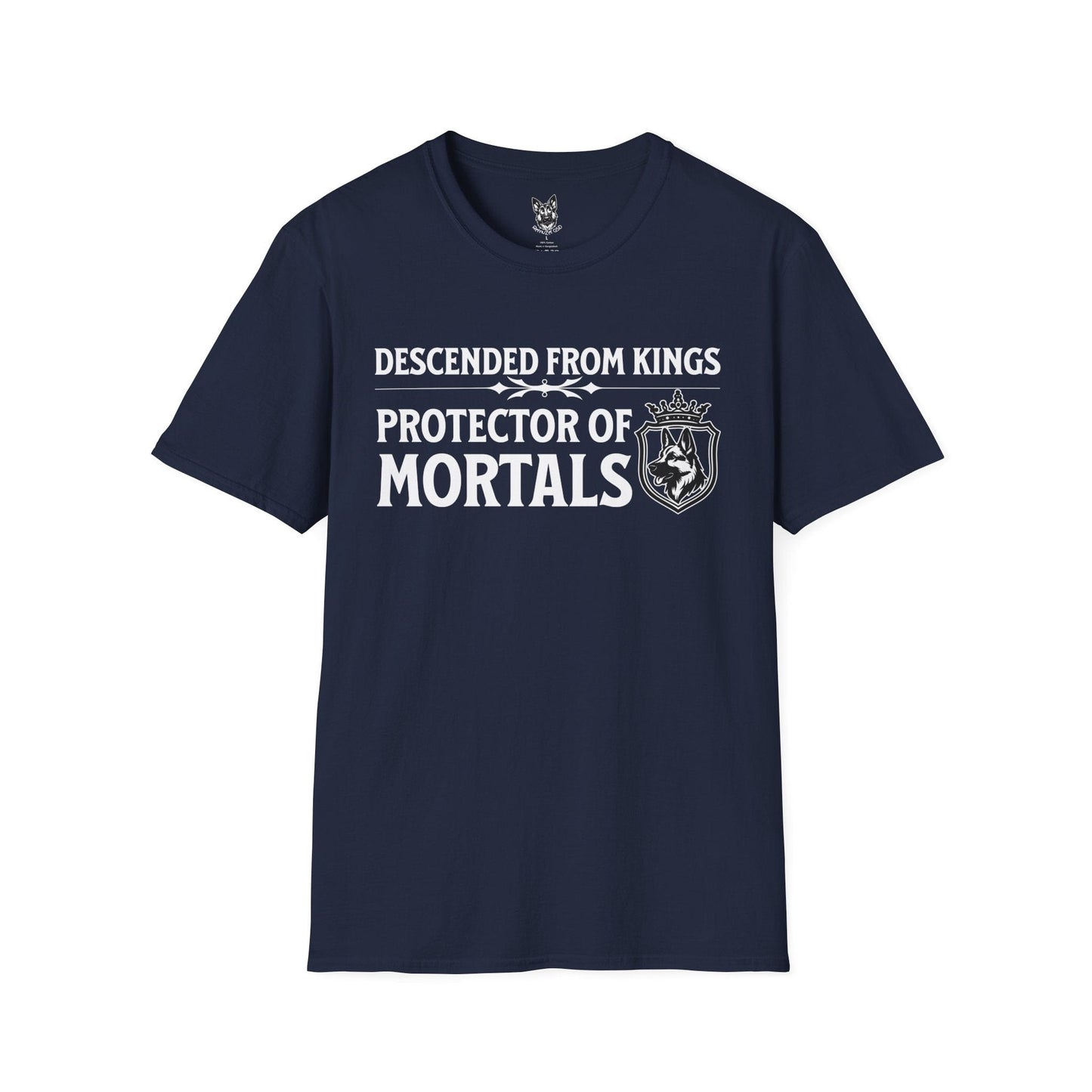 T-Shirt Navy / S Protector of Mortals – Regal German Shepherd T-Shirt (UK)