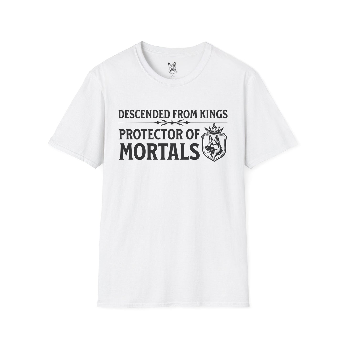 T-Shirt White / S Protector of Mortals – Regal German Shepherd T-Shirt (UK)